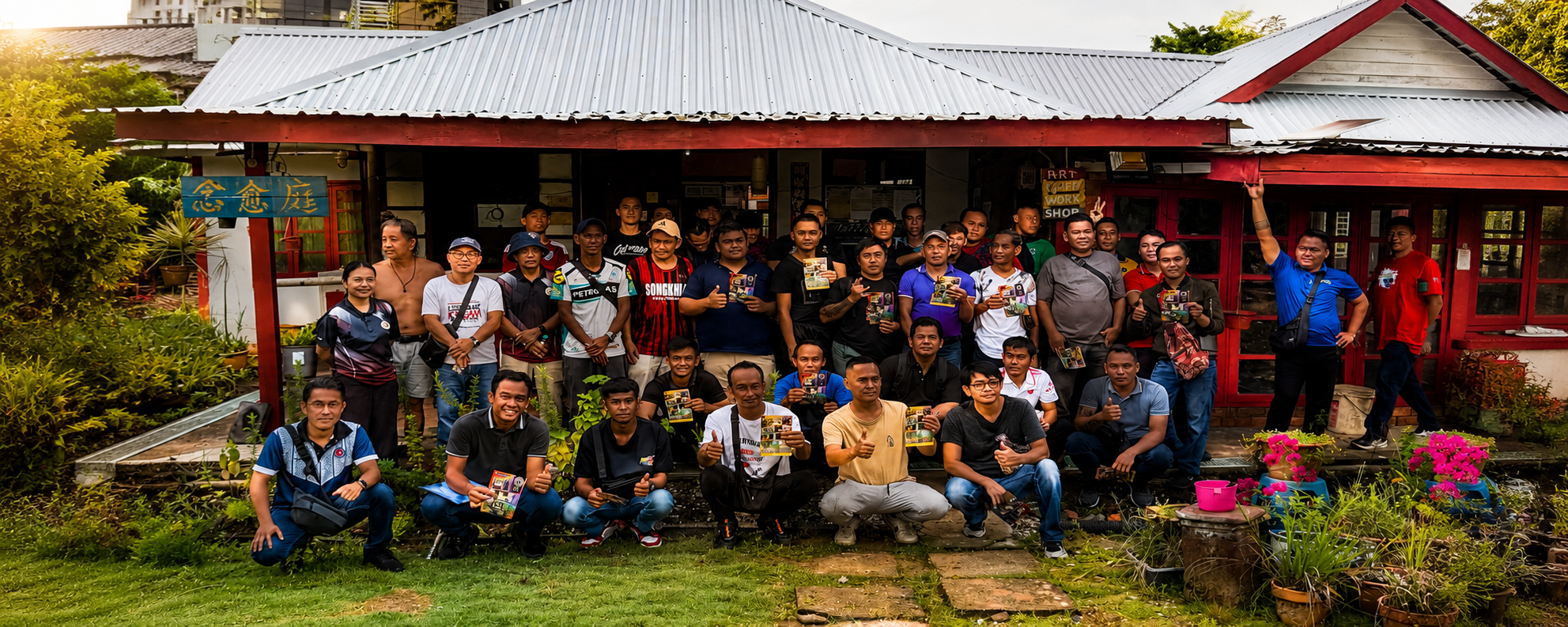 Community gathering at John Cottage in Sarawak